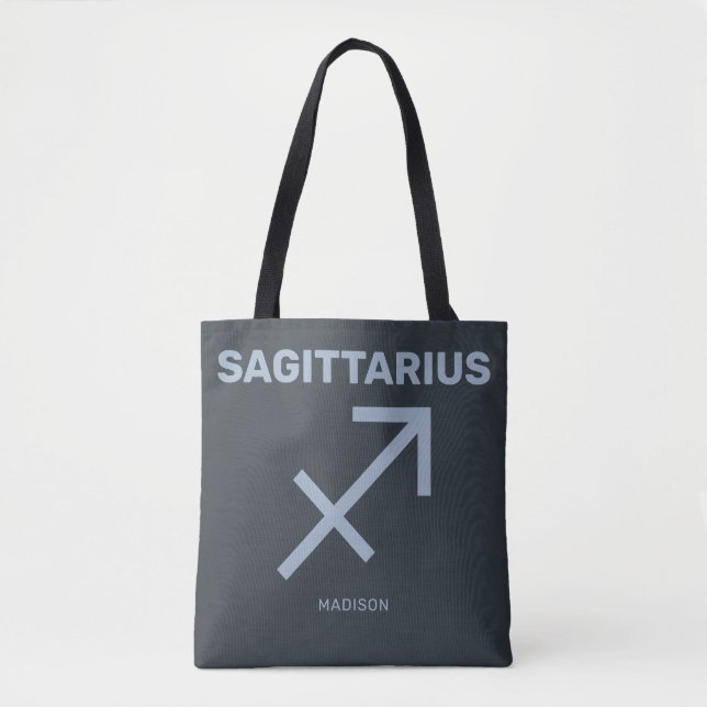 Anpassat namn/text Zodiac-tecken Sagittarius Tygkasse (Framsida)