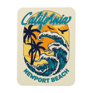 Anpassat namn/TextKalifornien Surfning Magnet