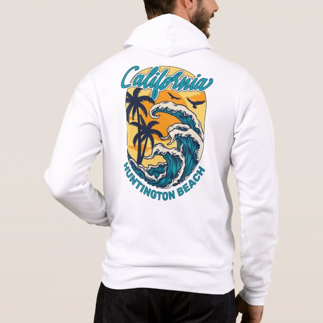 Anpassat namn/TextKalifornien Surfning T Shirt (Baksida)