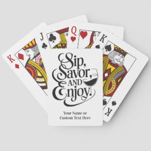 Anpassat namn/textsida, spara, njut casinokort
