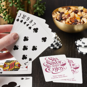 Anpassat namn/textsida, spara, njut casinokort