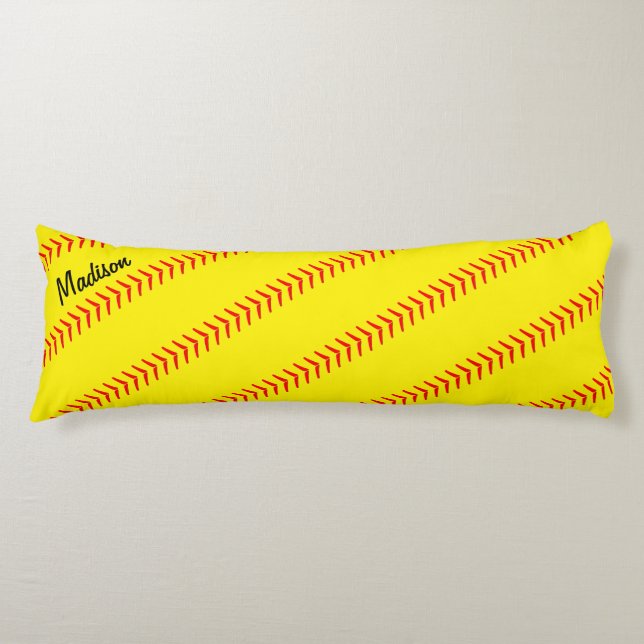 Anpassat namn/textsport för Fastpitch Player Kroppskudde (Framsidan)