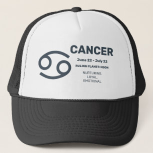 Anpassat namn/textzodiactecken Cancer Keps