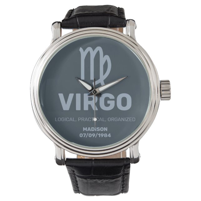 Anpassat namn/textzodiactecken Våg Armbandsur (Framsida)