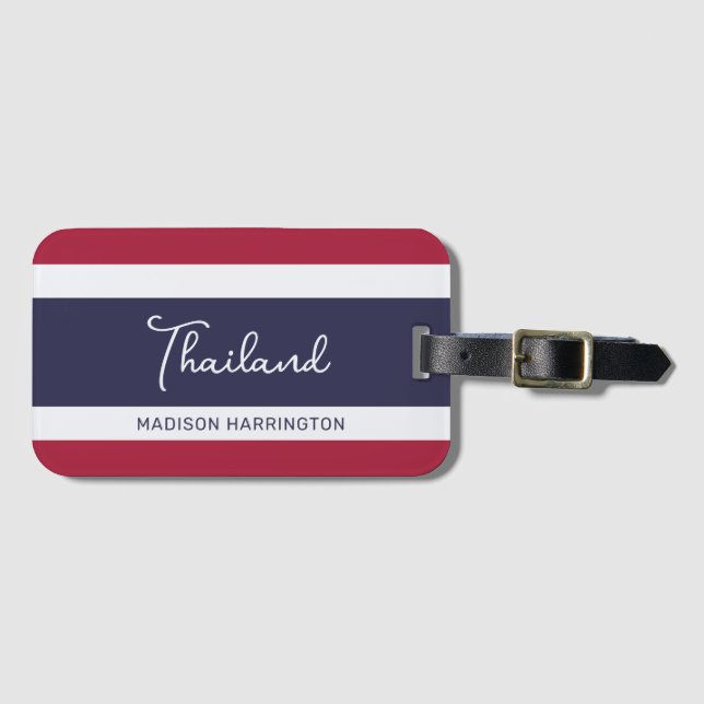 Anpassat namn Thailand Färg Bagagebricka (Framsida horisontal)