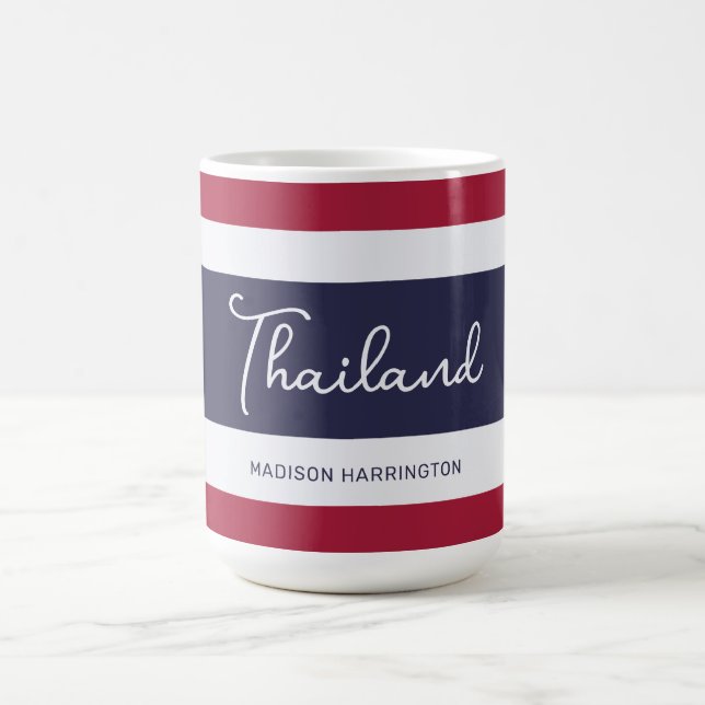 Anpassat namn Thailand Färg Kaffemugg (Center)