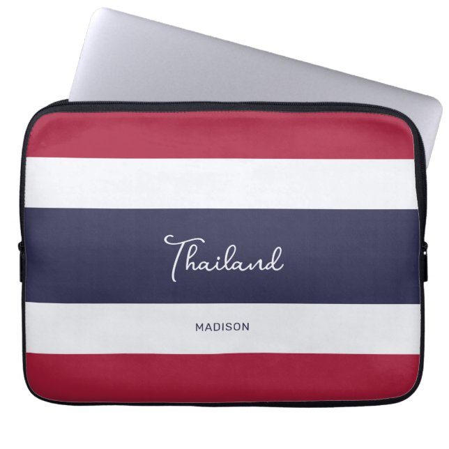 Anpassat namn Thailand Färg Laptop Fodral (Framsidan)