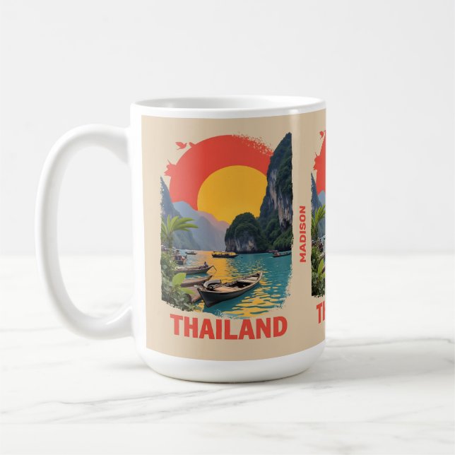 Anpassat namn Thailand Kaffemugg (Vänster)