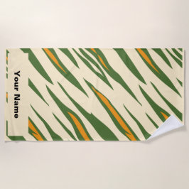 Anpassat namn Tiger Animal Print Summer Beach Towe