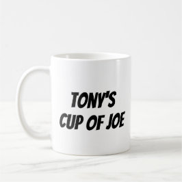 Anpassat namn "Tony's Kopp of Joe"