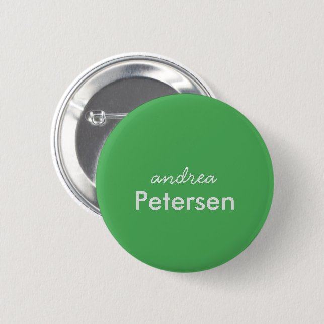 Anpassat namn trendigt modernt minimalistiskt knapp (Framsida & baksida)