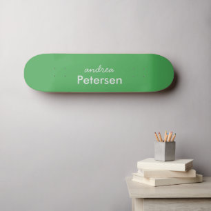 Anpassat namn trendigt modernt minimalistiskt mini skateboard bräda 18,5 cm