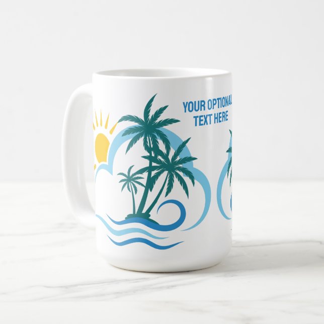 Anpassat namn Tropiska öarna Kaffemugg (Framsida vänster)