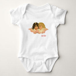 ANPASSAT NAMN TWIN ANGEL ONE PIECE BABY-BODYDRÄKT T SHIRT