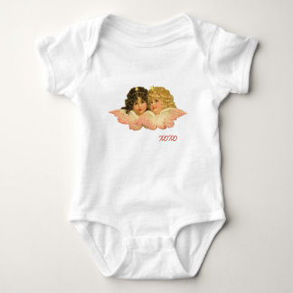 ANPASSAT NAMN TWIN ANGEL ONE PIECE BABY-BODYDRÄKT T SHIRT