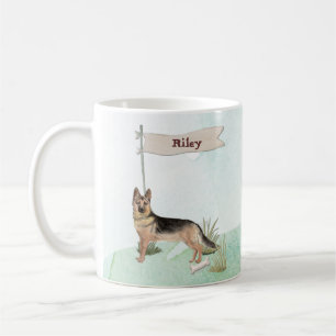 Anpassat namn Tysk schepherd Pet-Hund Kaffemugg