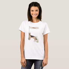Anpassat namn Tyskt schepherd Pet-Hund T Shirt