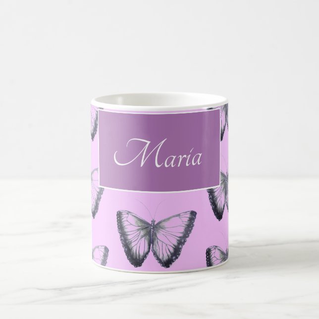 Anpassat namn Vacker fjäril Kaffemugg (Center)