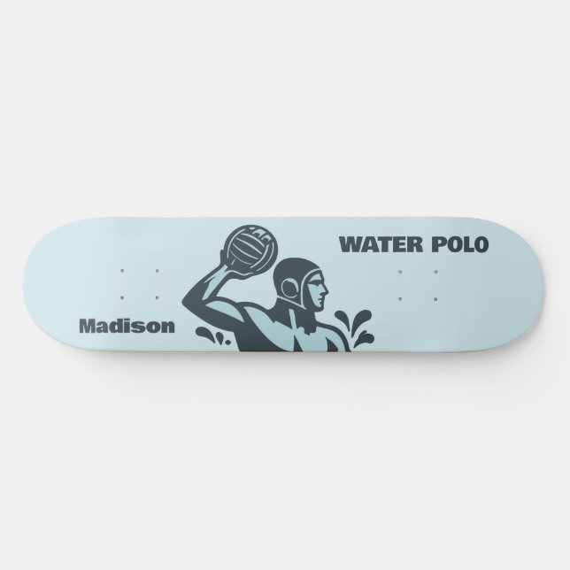 Anpassat Namn Vattenpolo Mini Skateboard Bräda 18,5 Cm (Horz)