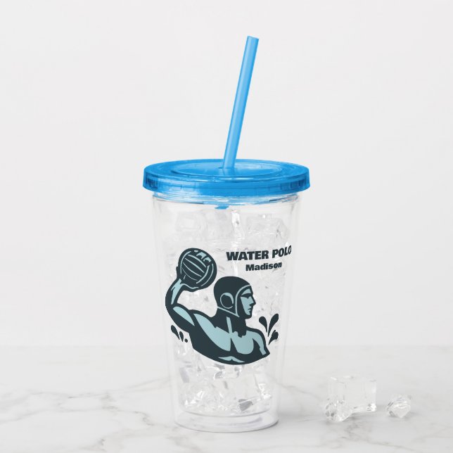 Anpassat Namn Vattenpolo Take Away Mugg (Baksida Ice)