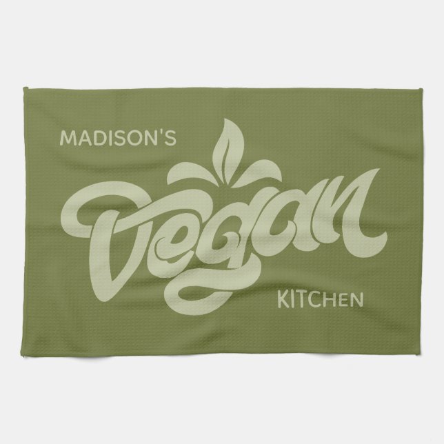 Anpassat namn Vegan Kökshandduk (Horisontell)