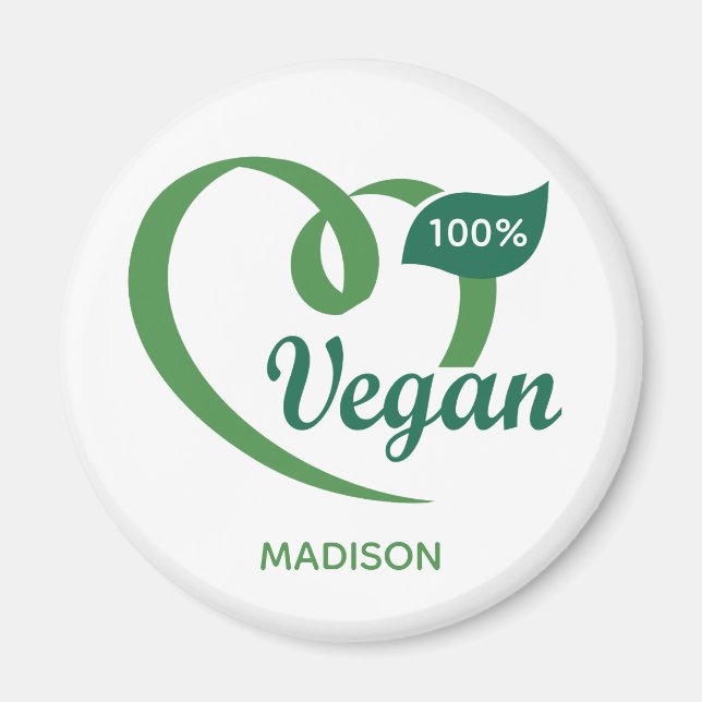 Anpassat namn Vegan Magnet (Framsidan)