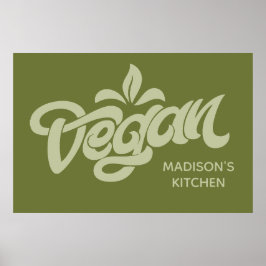 Anpassat namn Vegan Poster
