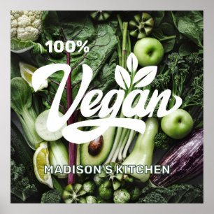Anpassat namn Vegan Poster