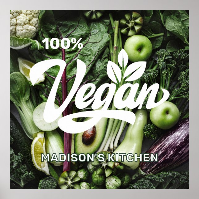 Anpassat namn Vegan Poster (Framsidan)