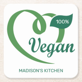 Anpassat namn Vegan Underlägg Papper Kvadrat