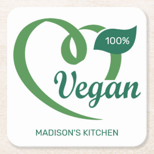 Anpassat namn Vegan Underlägg Papper Kvadrat