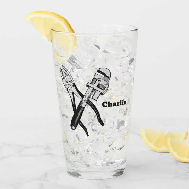 Anpassat namn VERKTYG Glaskopp (Framsida Ice)