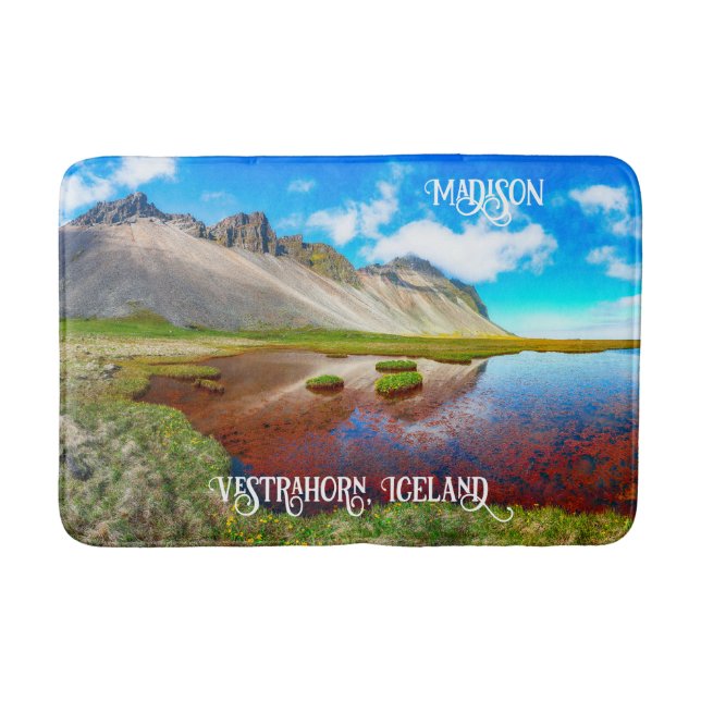 Anpassat namn Vestrahorn Mountains, Island Badrumsmatta (Framsidan)