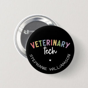 Anpassat namn Veterinärteknik Vet Technician Knapp