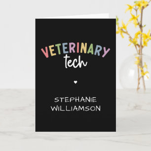 Anpassat namn Veterinärteknik Vet Technician Kort