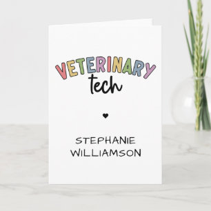Anpassat namn Veterinärteknik   Vet Technician Kort