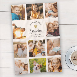 Anpassat namn Vi Kärlekar din mormor Modern Photo Kökshandduk