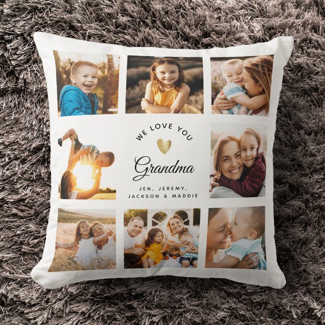 Anpassat namn Vi Kärlekar din mormor Modern Photo Kudde (Skapare uppladdad)