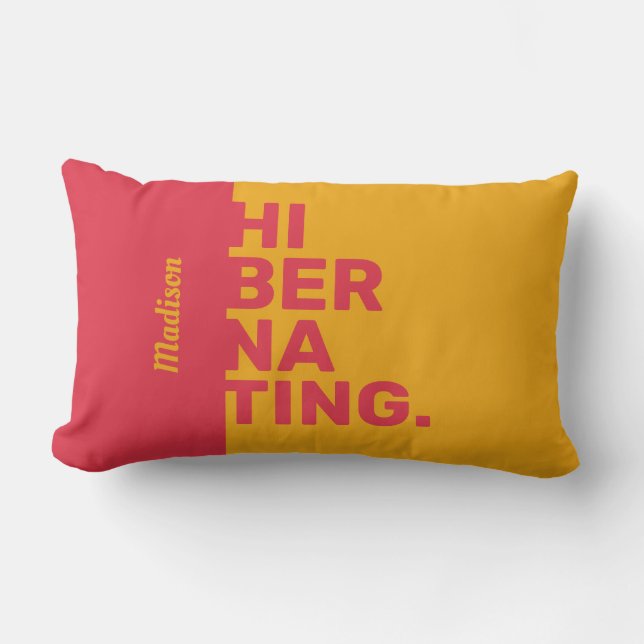 Anpassat namn "Viloläge" dekorativ kudde (Framsida)