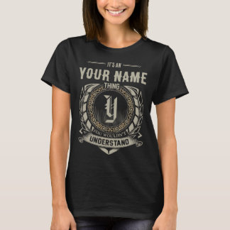 Anpassat Namn Vintage Crest T-shirt, Efternamn T Shirt
