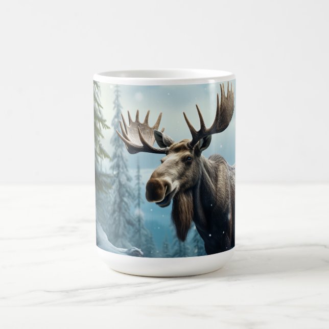 Anpassat namn Vinter Moose Kaffemugg (Center)