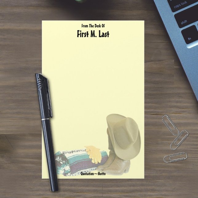 Anpassat namn Westerna Cowboy-handskar för Boot Bl Brevpapper (Skapare uppladdad)