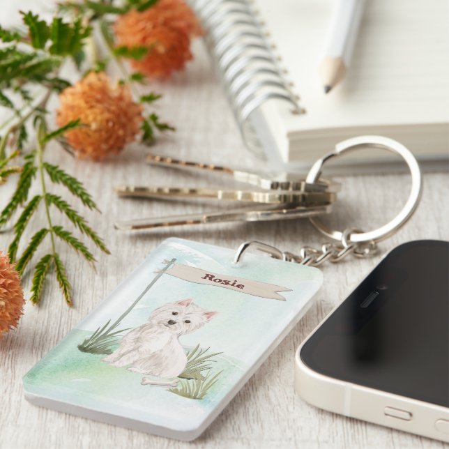 Anpassat namn Westie Pet-Hund (Högra Framsidan)