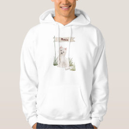 Anpassat namn Westie Pet-Hund Hoodie