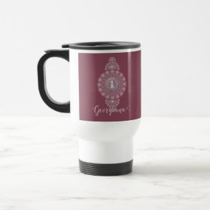 Anpassat namn Whimsical Snögubbe Ornamental Mandal Resemugg
