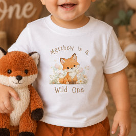Anpassat Namn Wild One 1-årsdag Baby Pojkar Tröja
