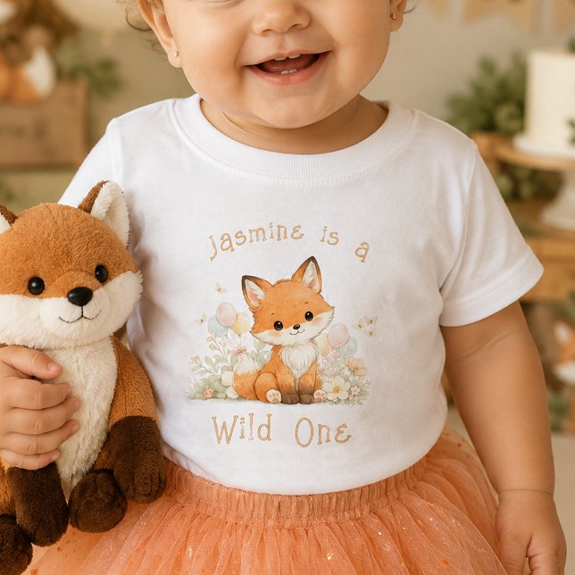 Anpassat Namn Wild One 1-årsdag Babyflicka Tröja (Skapare uppladdad)