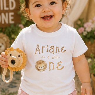 Anpassat Namn Wild One Första Födelsedags Baby T-S T Shirt
