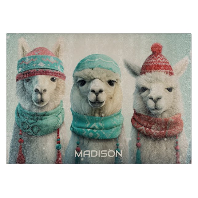 Anpassat namn Winter Llamas (Framsidan)