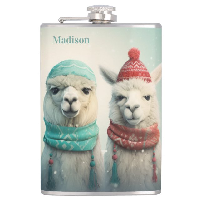 Anpassat namn Winter Llamas Fickplunta (Framsidan)